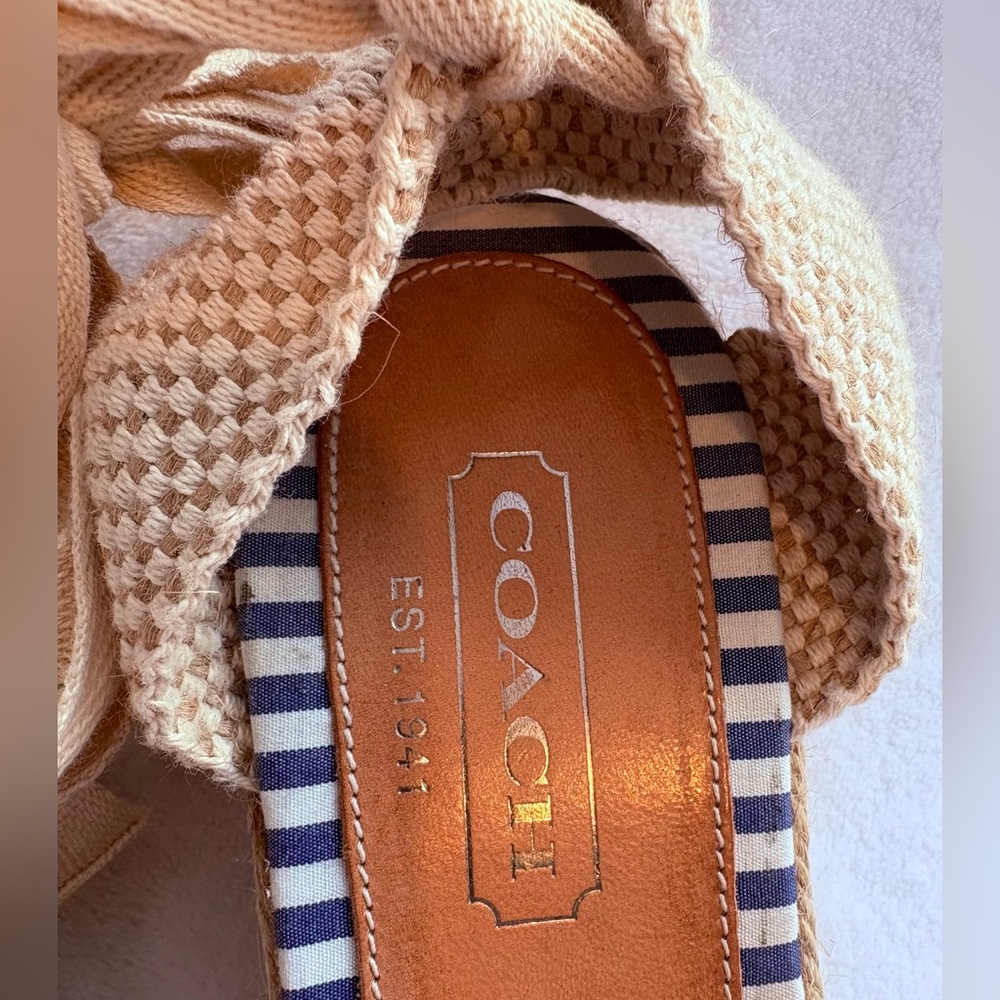 Coach Multicolor Patchwork Espadrille Wedges (Siz… - image 2